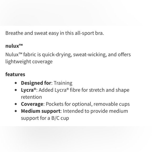 Lululemon Energy Bra (Nulux)- Mini Concrete Jungle Alpine White Multi/ Size 8 - Picture 7 of 8